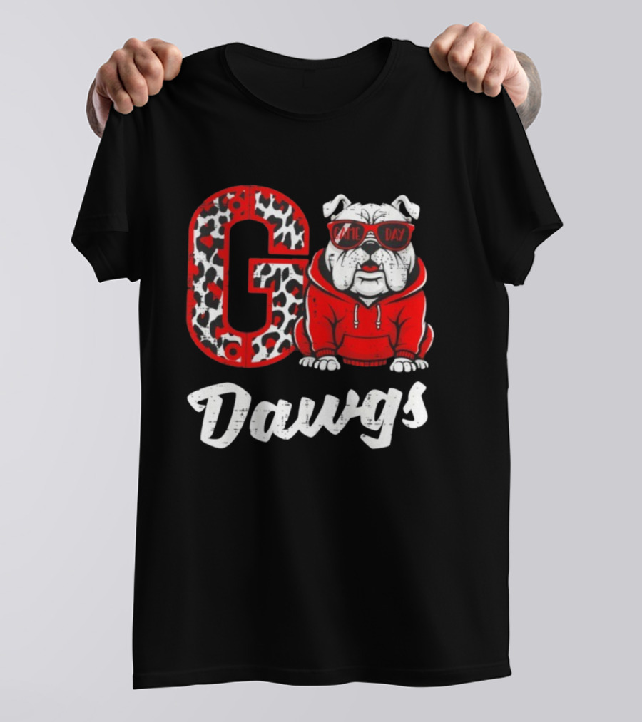 Go Dawgs Game Day Bulldog Football T-Shirt