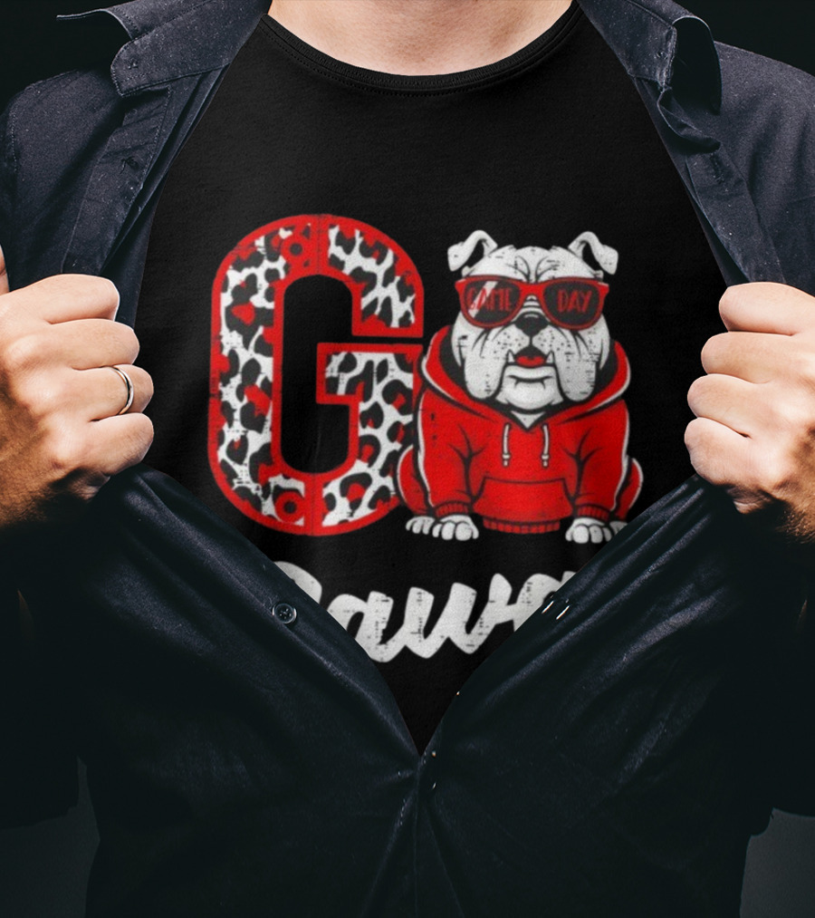 Go Dawgs Game Day Bulldog Football T-Shirt