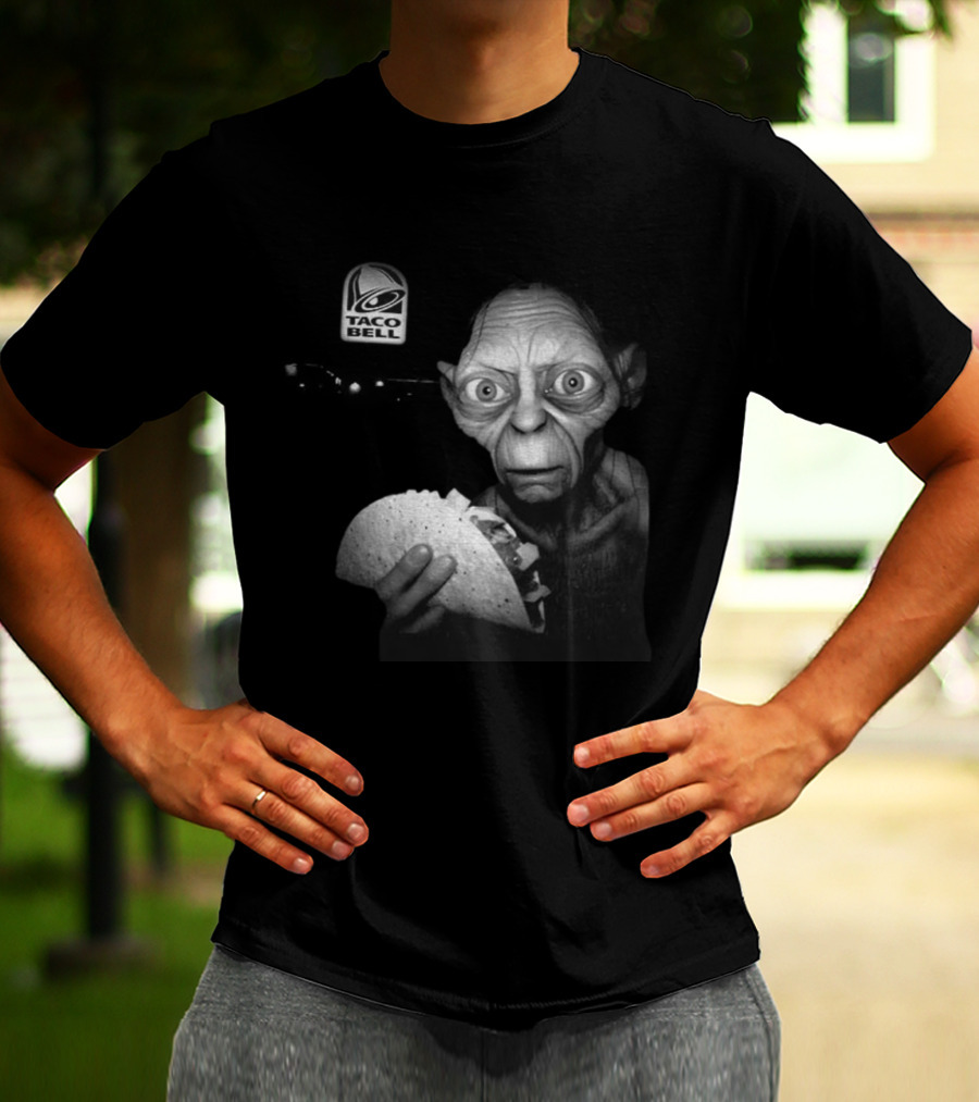 Taco Bell Gollum Goblin And Taco Ring Vintage Mashup T-Shirt