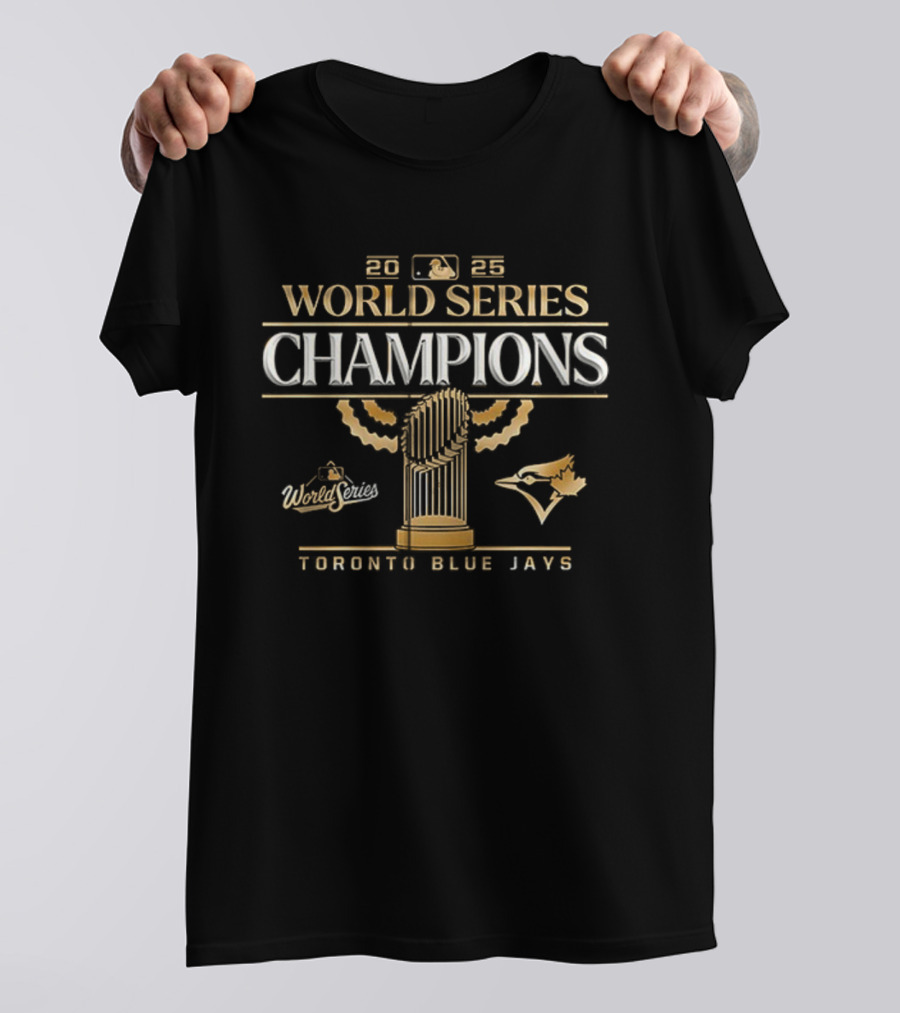 Toronto Blue Jays 1992 1993 World Series Champions Trophy Team Signature T-Shirt