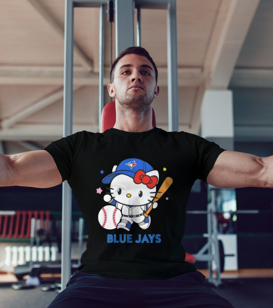 Toronto Blue Jays Hello Kitty Baseball Player Collaboration T-Shirt