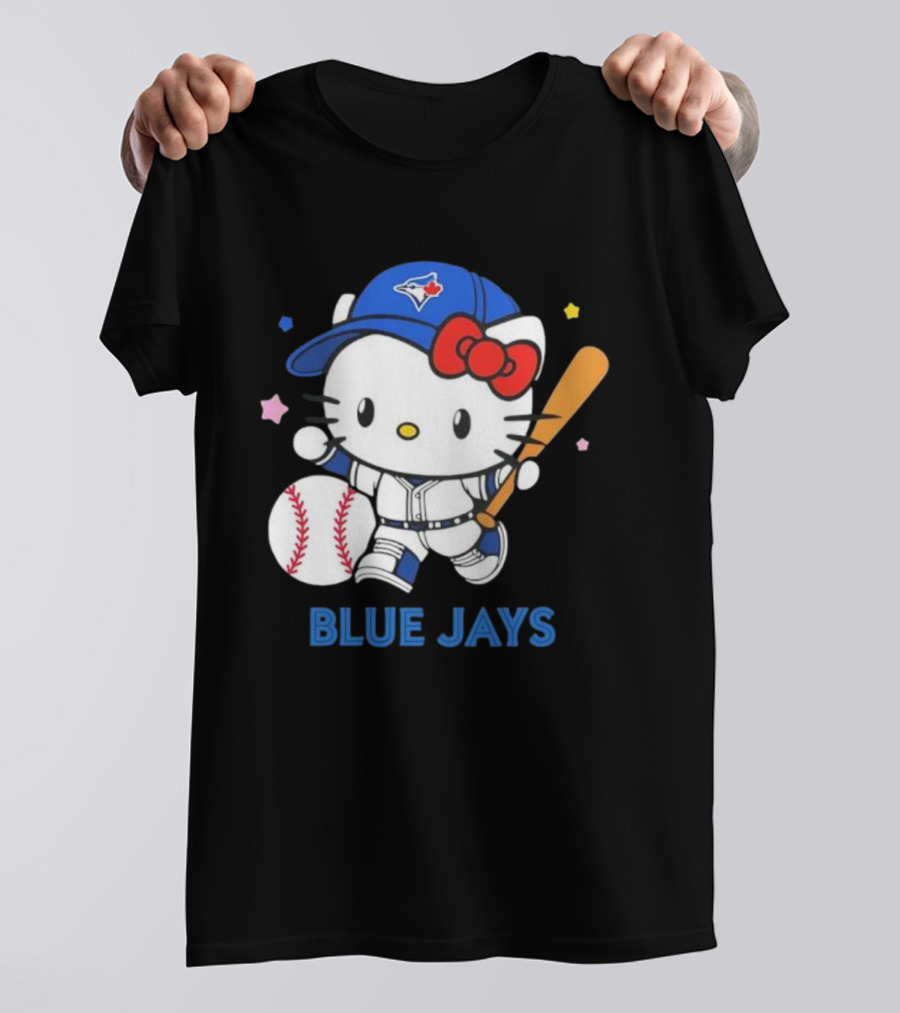 Toronto Blue Jays Hello Kitty Baseball Player Collaboration T-Shirt