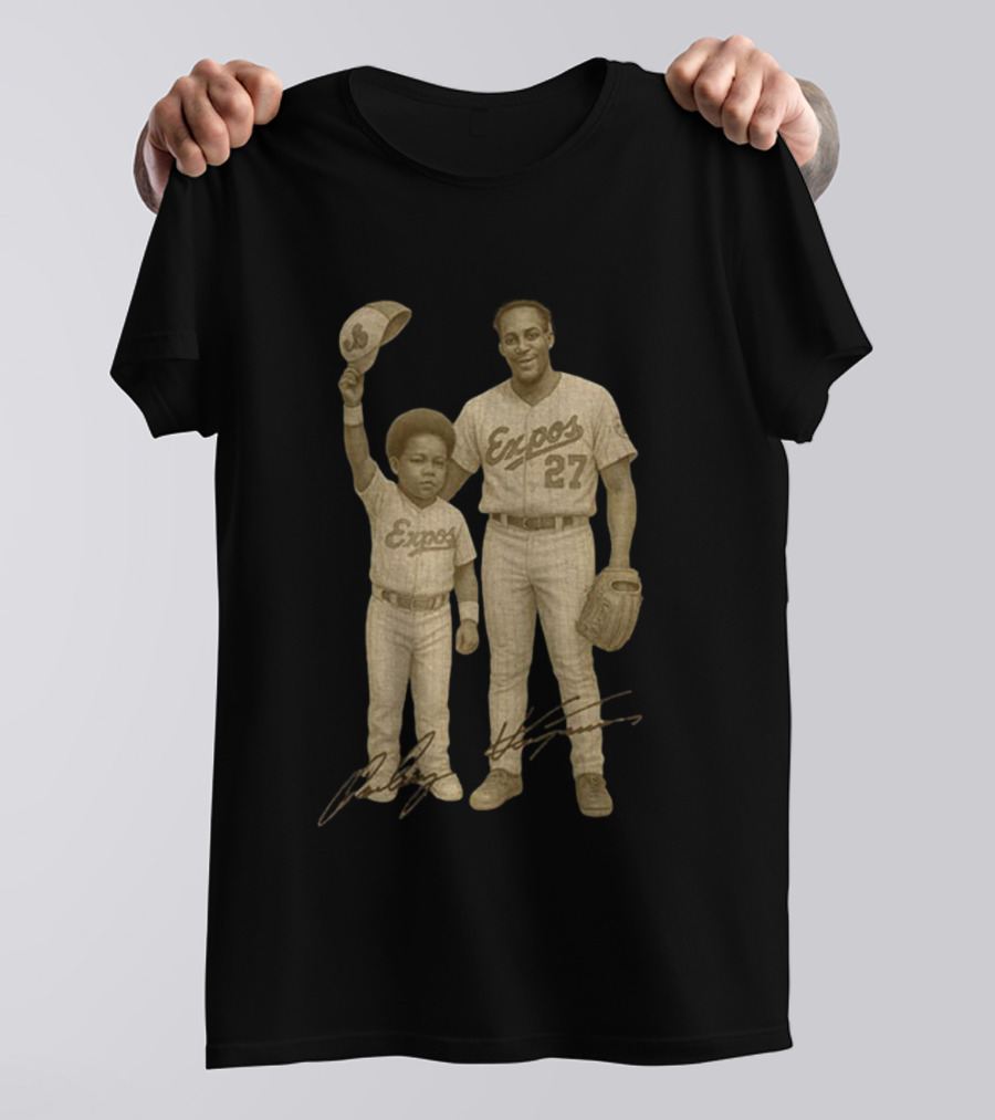 Vladimir Guerrero Jr. And Sr. Expos MLB Baseball Signature Vintage T-Shirt