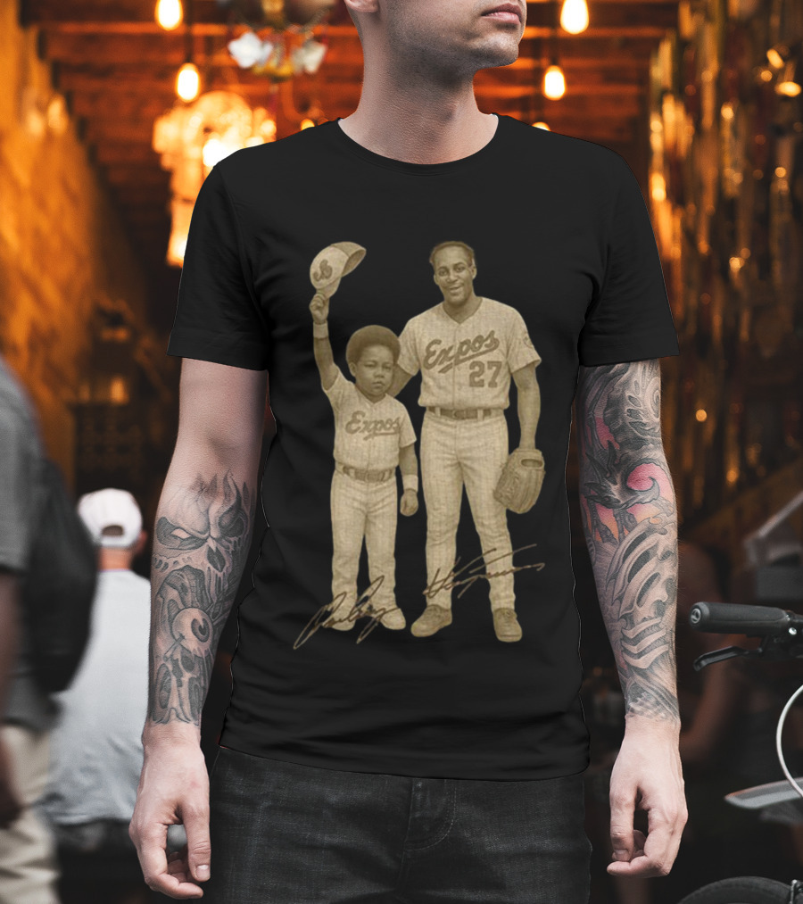 Vladimir Guerrero Jr. And Sr. Expos MLB Baseball Signature Vintage T-Shirt