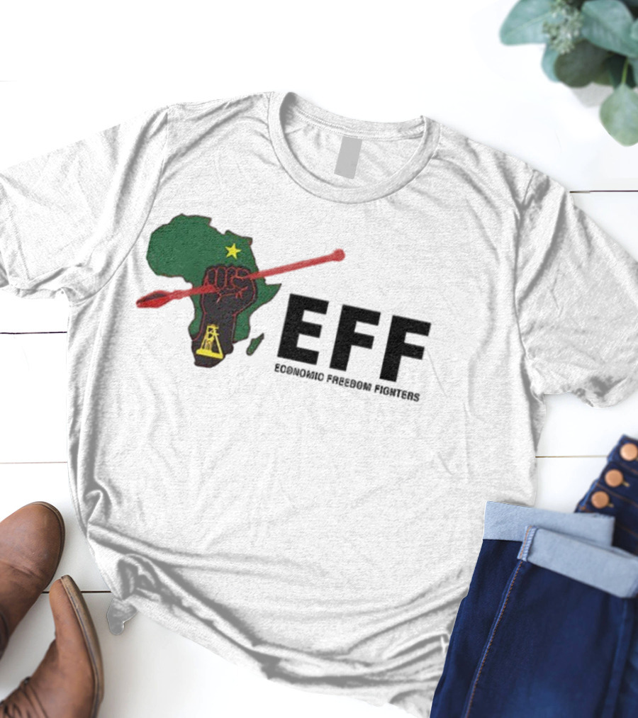 EFF Economic Freedom Fighters Africa Fist And Spear T-Shirt