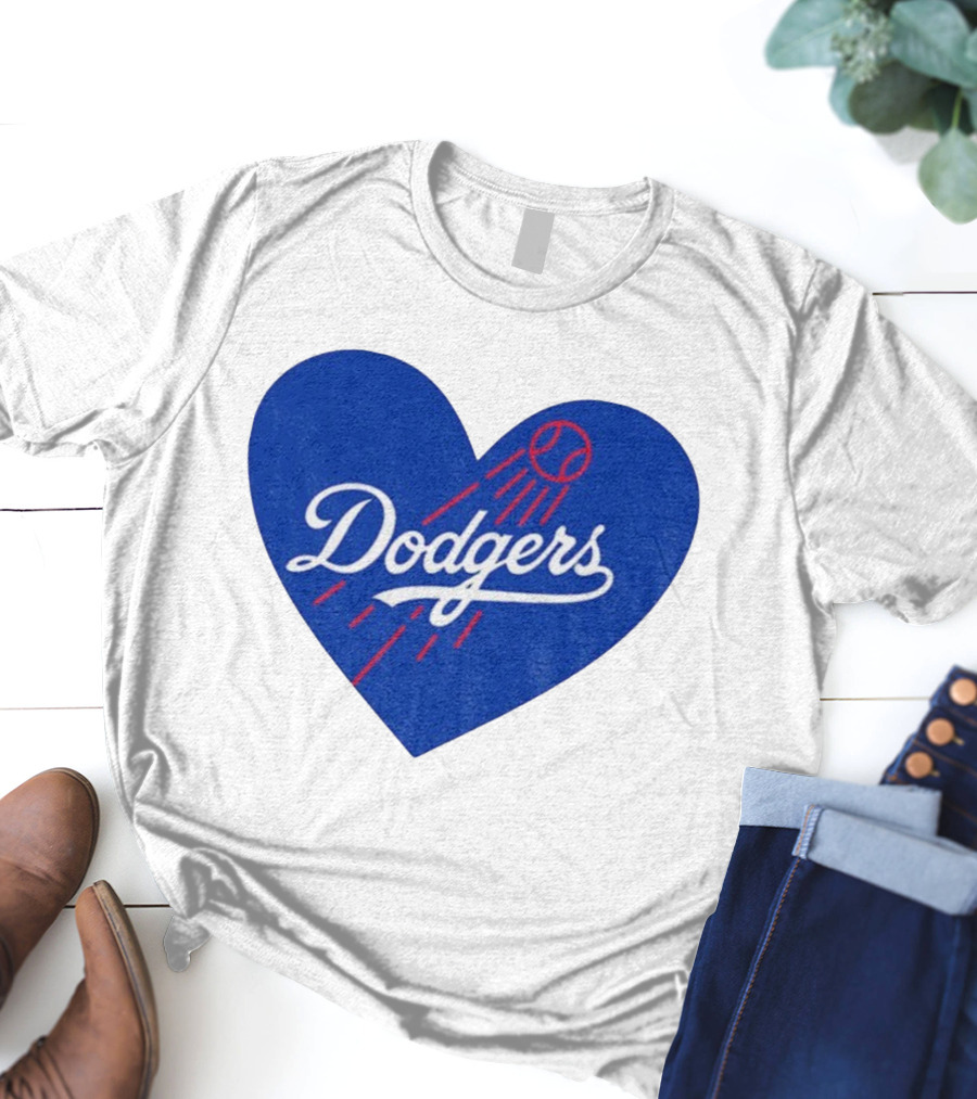 Los Angeles Dodgers Heart MLB Baseball World Series 2025 T-Shirt
