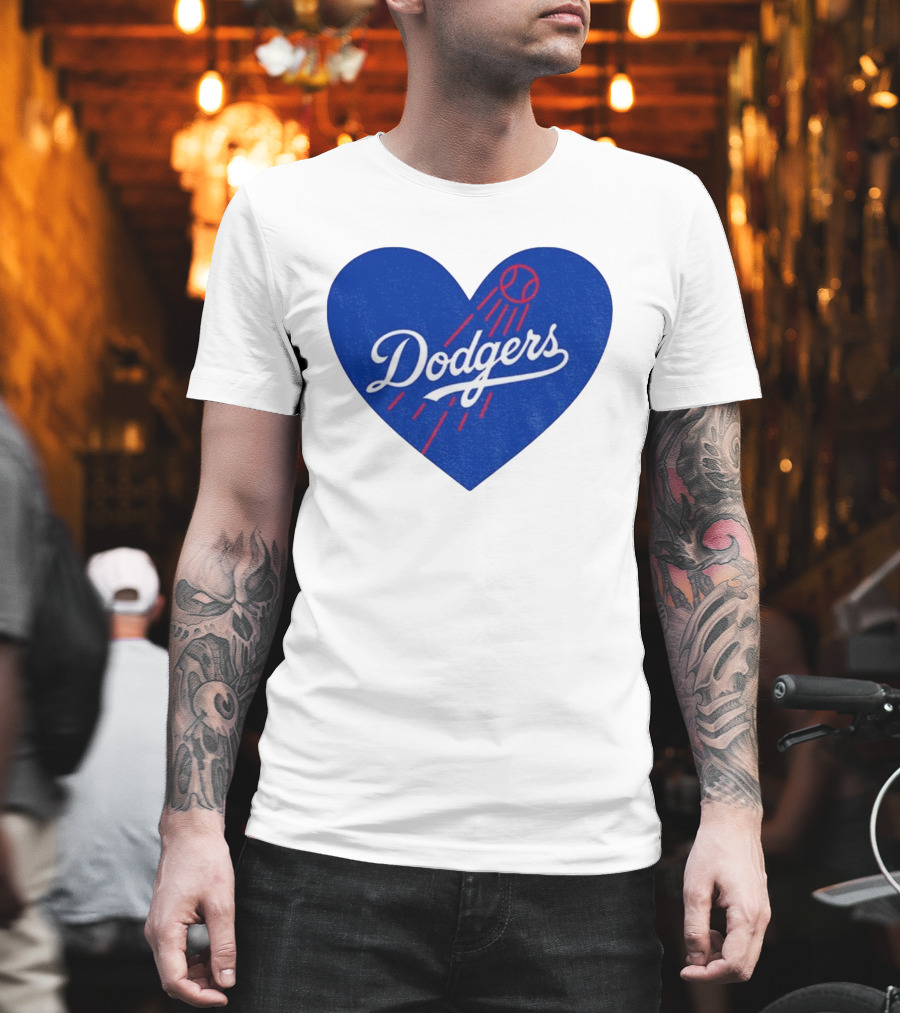 Los Angeles Dodgers Heart MLB Baseball World Series 2025 T-Shirt