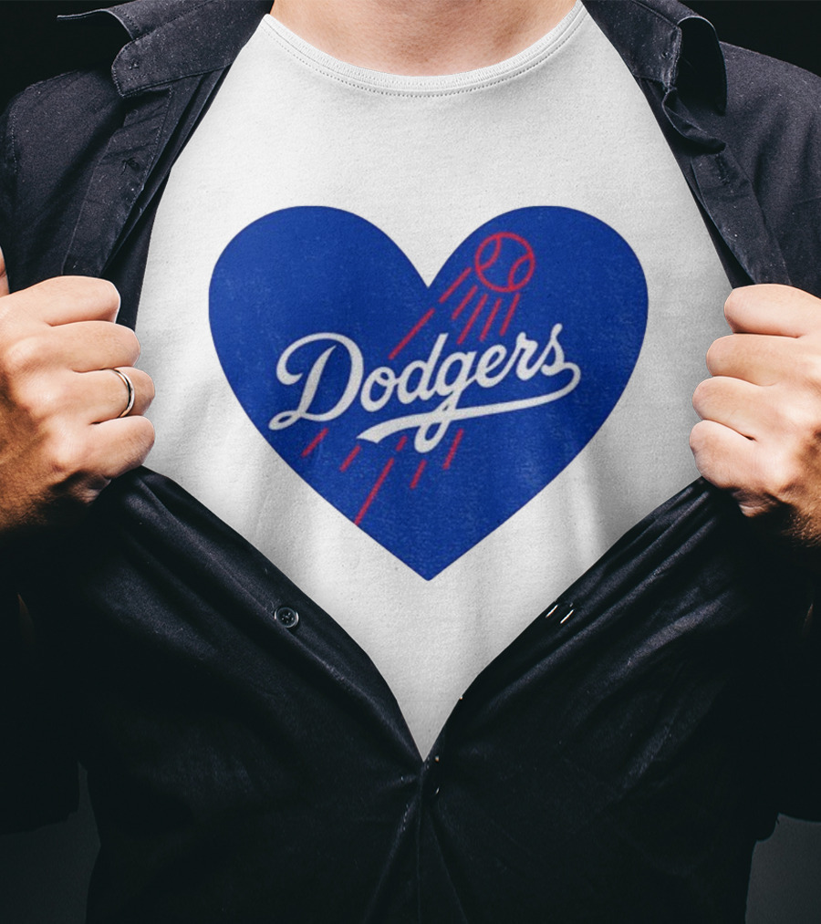 Los Angeles Dodgers Heart MLB Baseball World Series 2025 T-Shirt