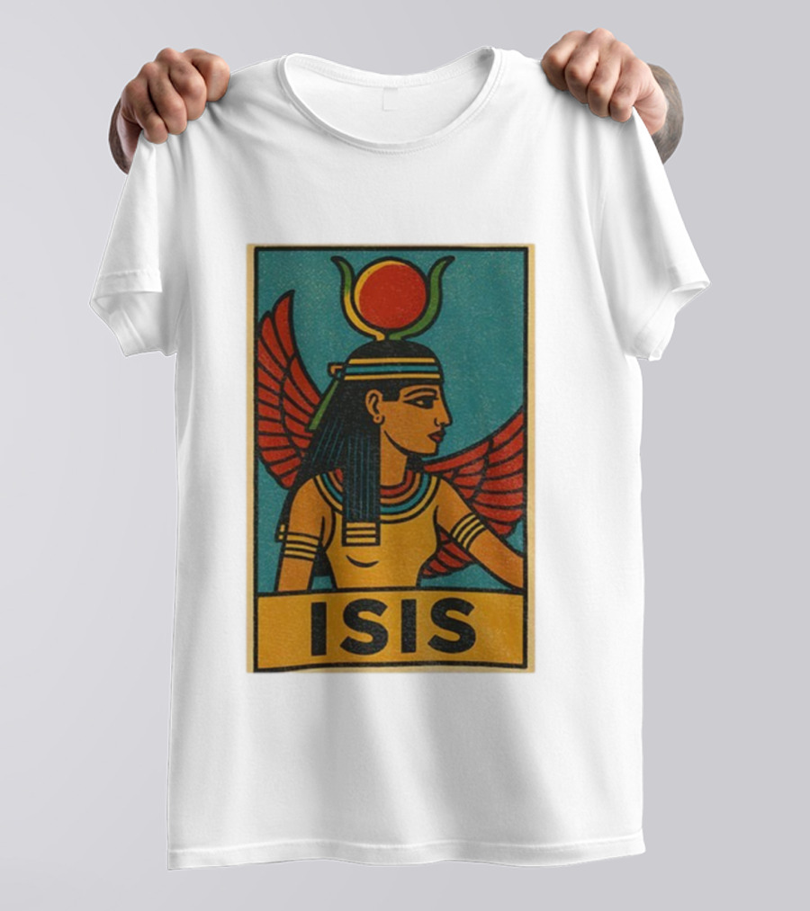Isis Egyptian Goddess Comic Style For Mythology Fans And Divine Feminine Seekers T-Shirt