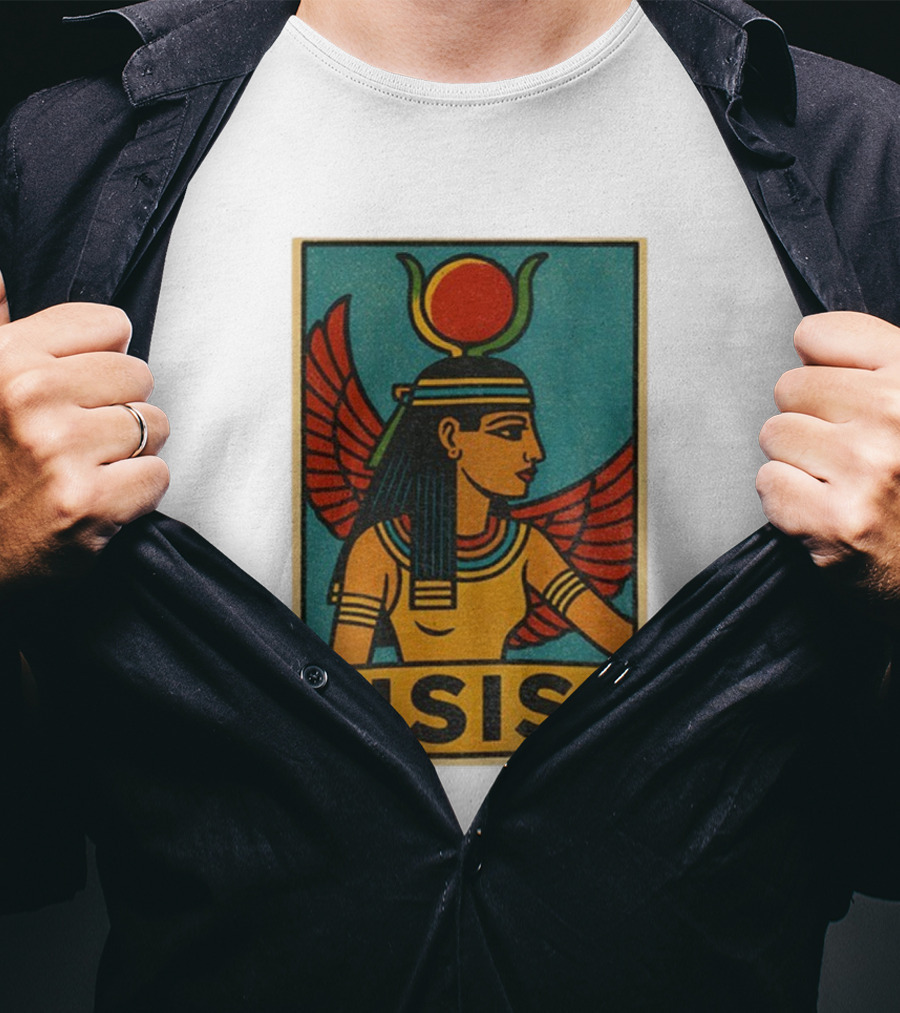 Isis Egyptian Goddess Comic Style For Mythology Fans And Divine Feminine Seekers T-Shirt