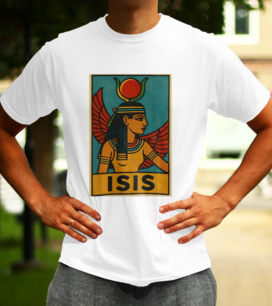Isis Egyptian Goddess Comic Style For Mythology Fans And Divine Feminine Seekers T-Shirt