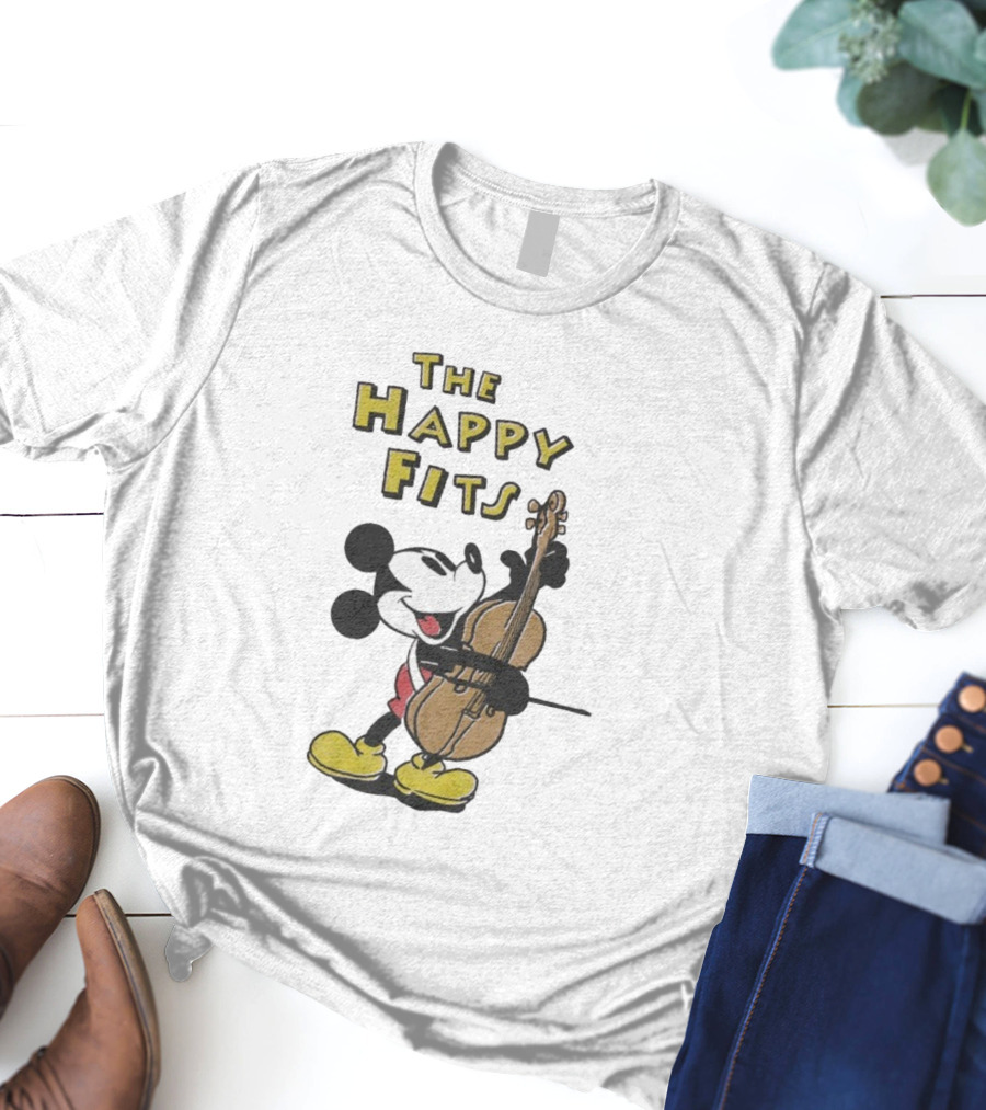 The Happy Fits Steamboat Willie Mickey Mouse Cello Violin T-Shirt