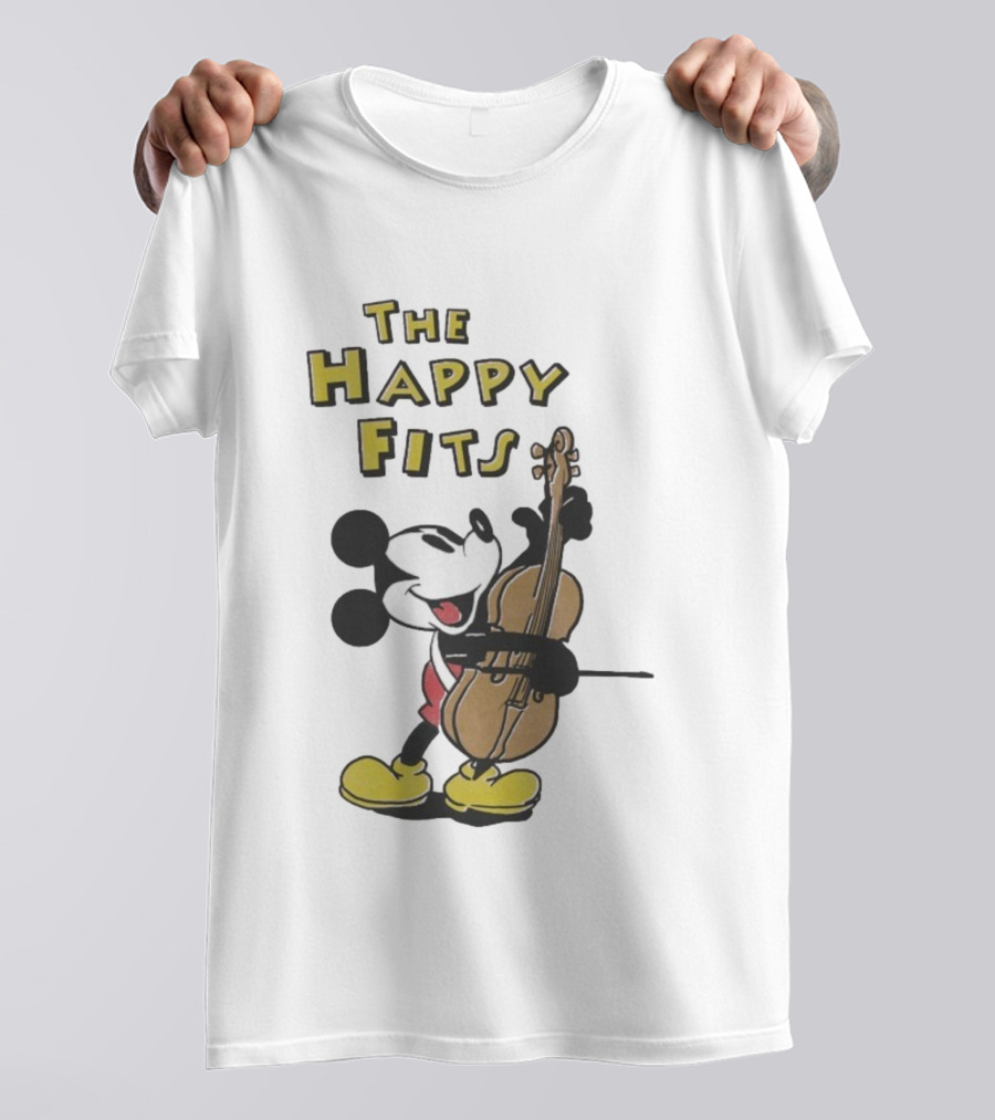 The Happy Fits Steamboat Willie Mickey Mouse Cello Violin T-Shirt