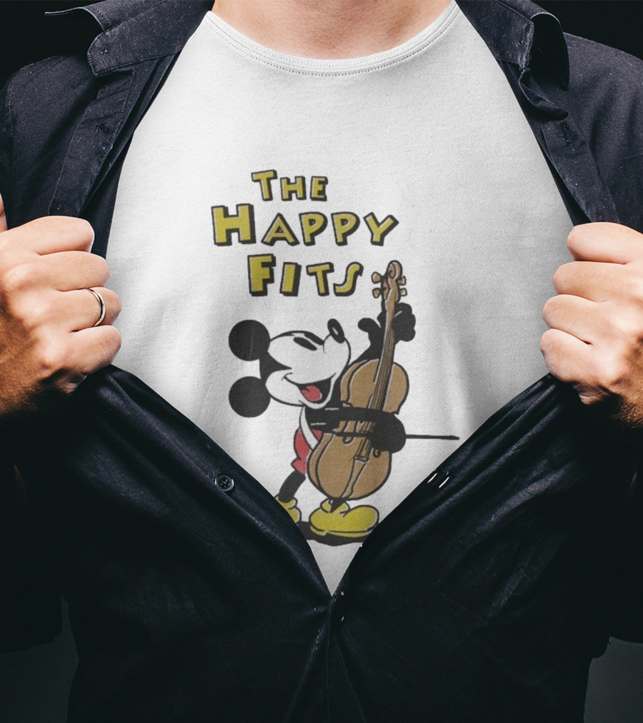 The Happy Fits Steamboat Willie Mickey Mouse Cello Violin T-Shirt