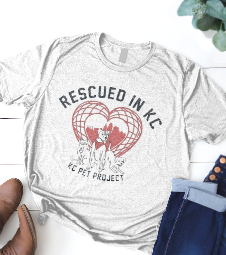 Rescued In KC Heart Design KC Pet Project T-Shirt
