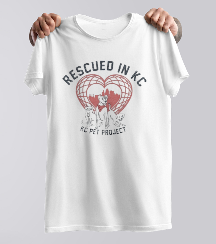 Rescued In KC Heart Design KC Pet Project T-Shirt