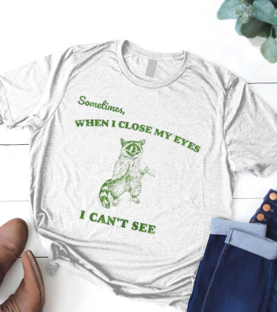 Sometimes When I Close My Eyes I Can’t See Vintage Raccoon T-Shirt