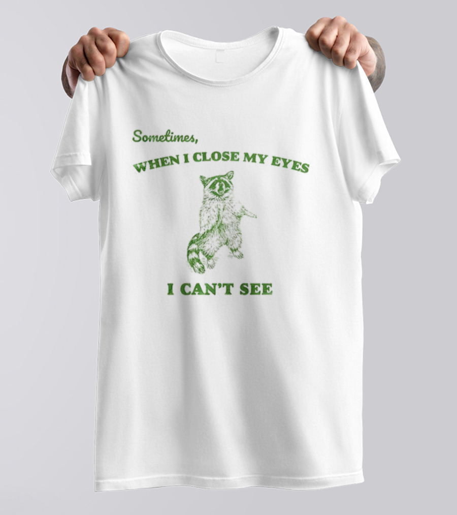 Sometimes When I Close My Eyes I Can’t See Vintage Raccoon T-Shirt