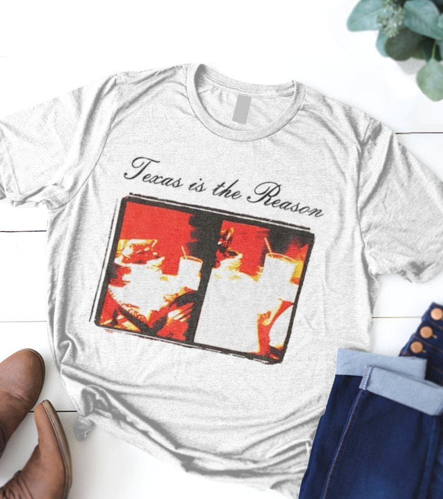 Texan Vintage Aesthetic With Retro Diner Imagery T-Shirt