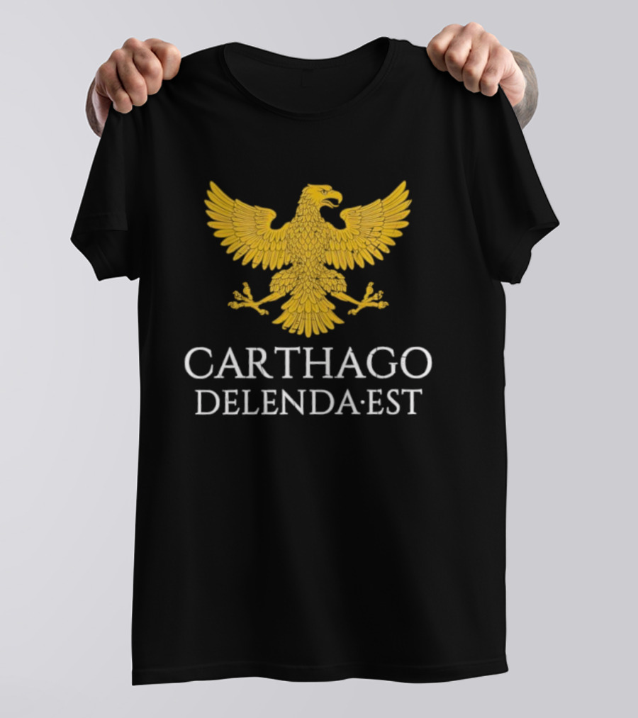 Carthago Delenda Est Roman Eagle Emblem T-Shirt