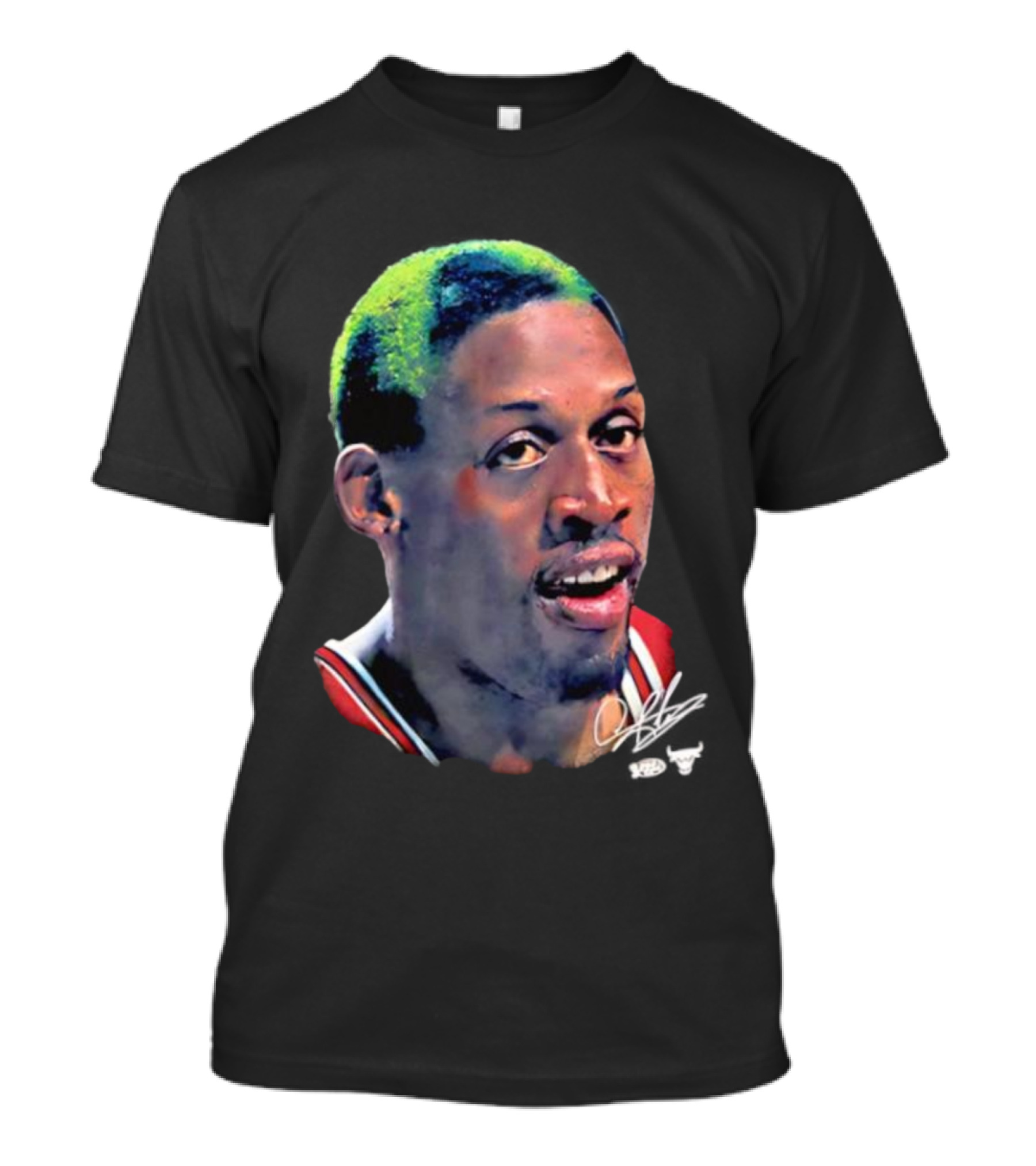 Chicago Bulls Dennis Rodman Big Face Signature T-Shirt