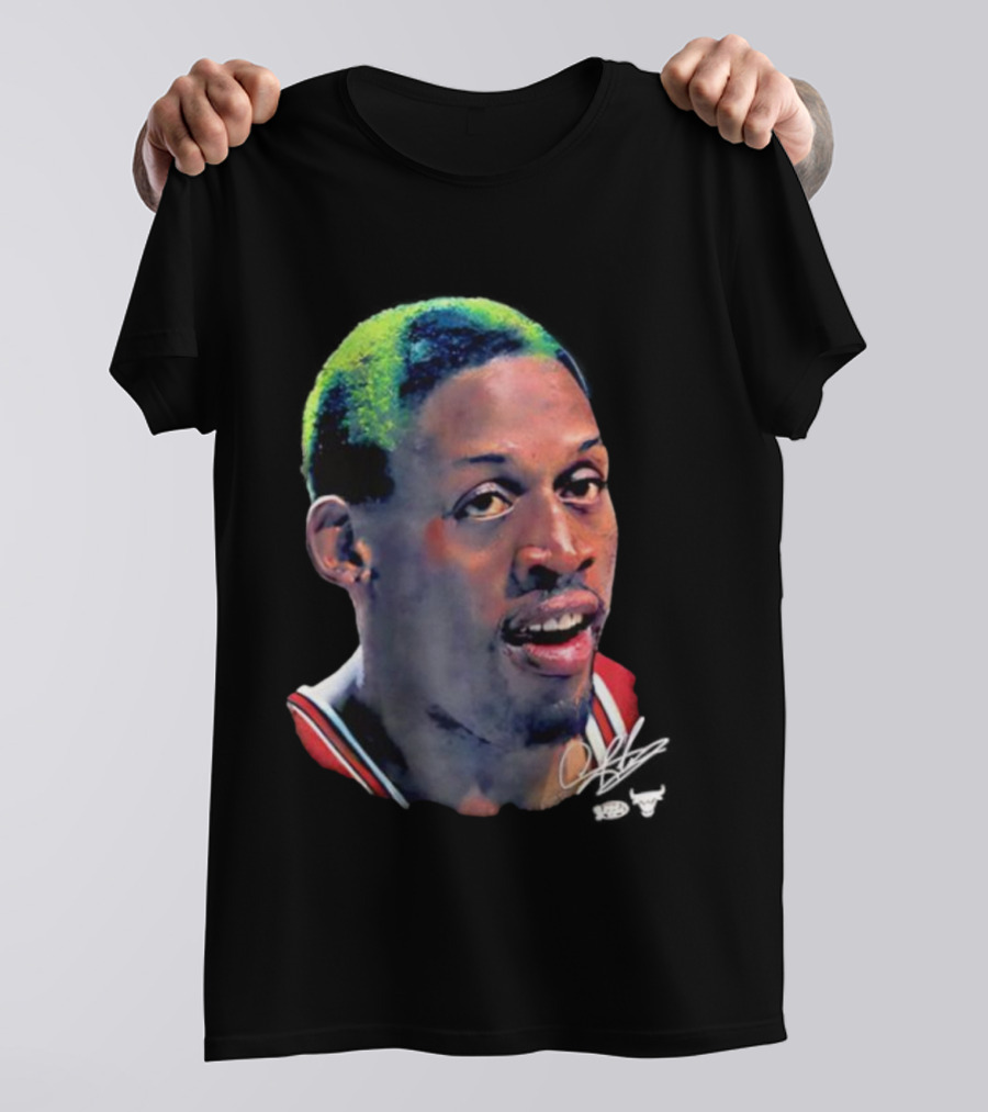 Chicago Bulls Dennis Rodman Big Face Signature T-Shirt