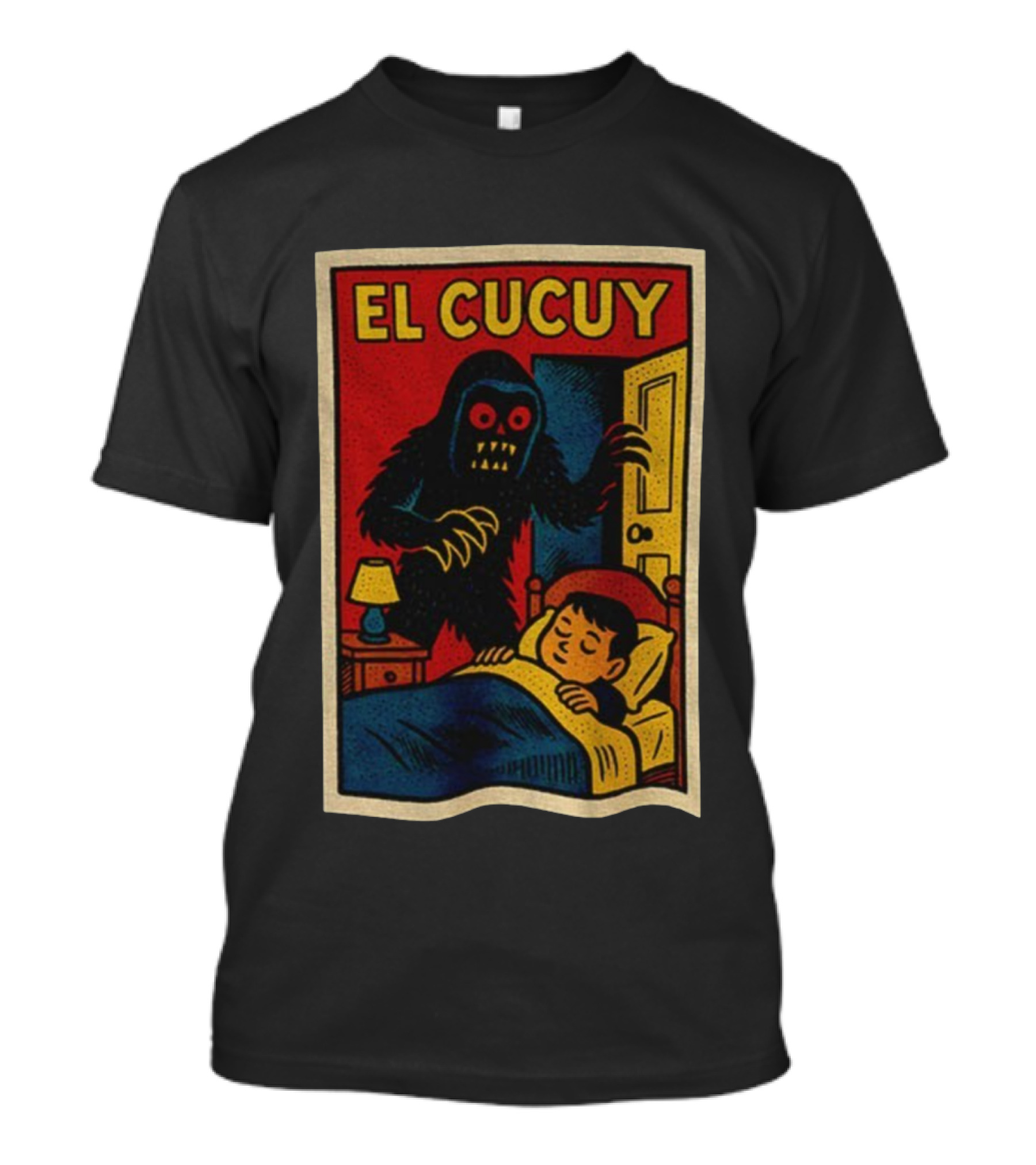El Cucuy Latin Folklore Boogeyman Retro Comic Cover Nighttime Fright T-Shirt
