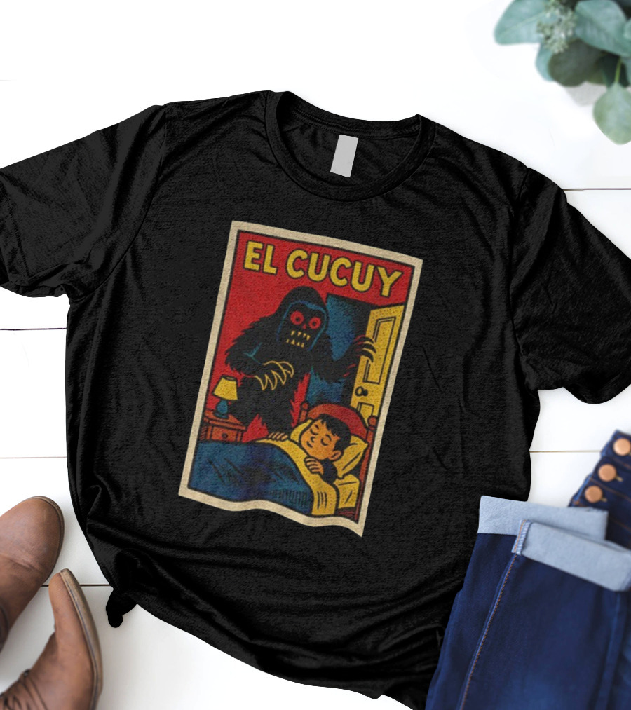 El Cucuy Latin Folklore Boogeyman Retro Comic Cover Nighttime Fright T-Shirt
