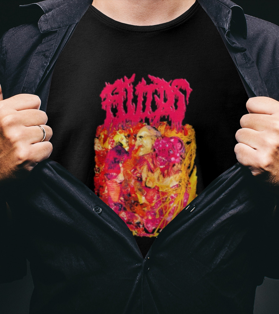 Fluids Ignorance Exalted Surreal Horror Illustration T-Shirt