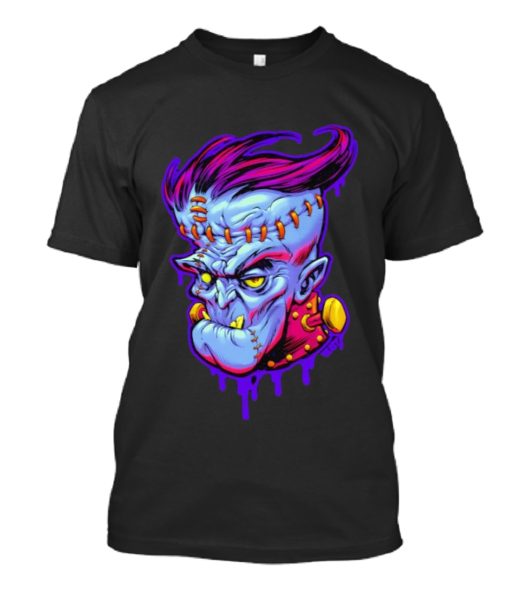 Funkenstein Frankenstein’s Monster Hammer Films Vampire Style Portrait T-Shirt