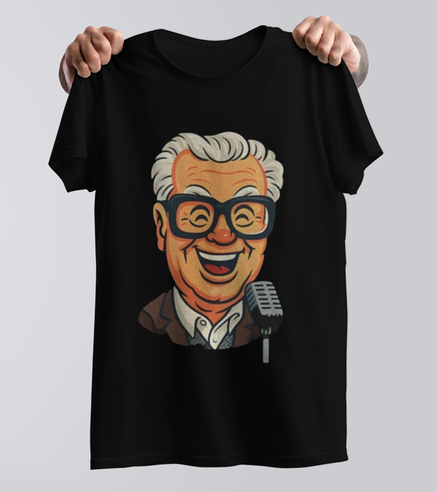 Harry Caray Cartoon Sports Commentator Baseball Fan Tribute T-Shirt