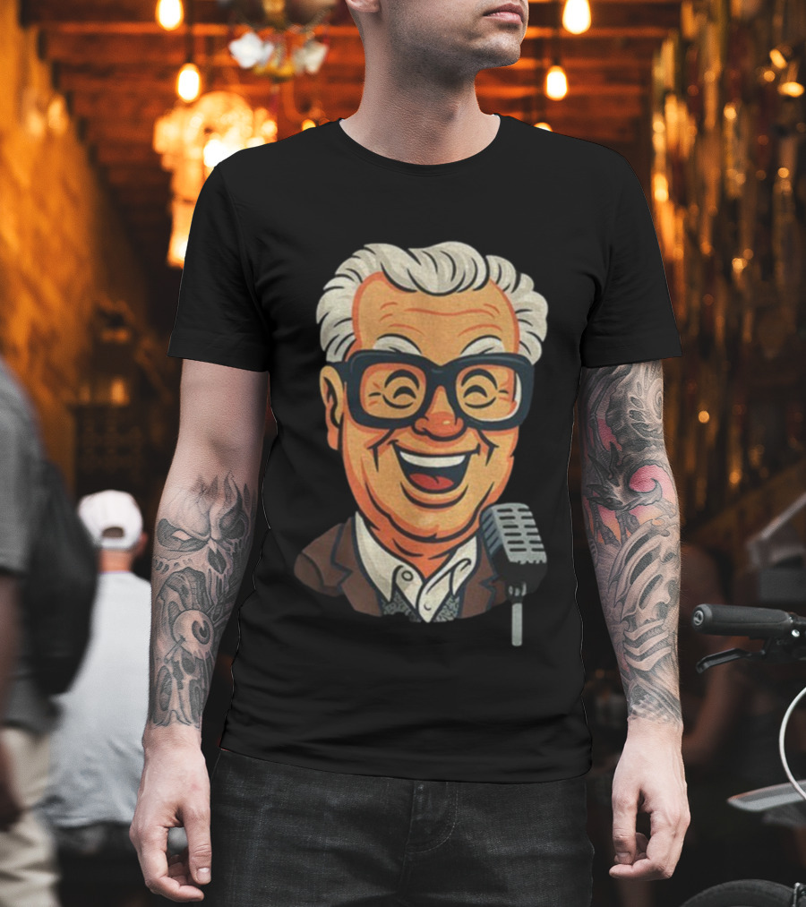 Harry Caray Cartoon Sports Commentator Baseball Fan Tribute T-Shirt