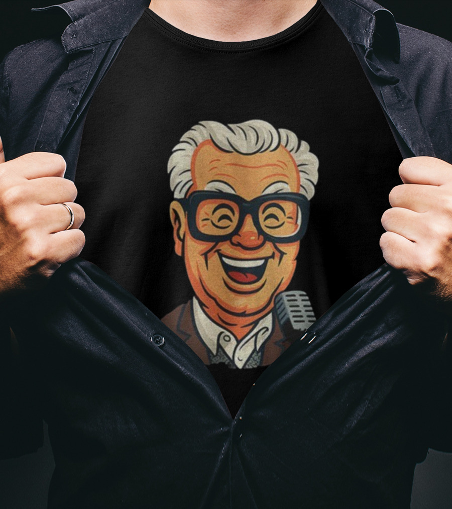 Harry Caray Cartoon Sports Commentator Baseball Fan Tribute T-Shirt