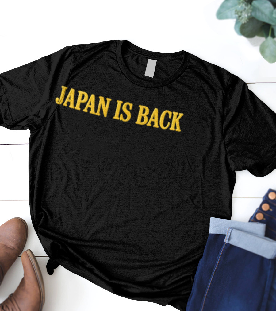 Japan Is Back Yellow Text T-Shirt