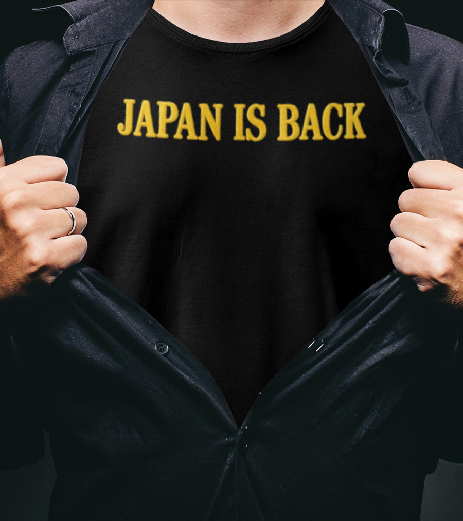 Japan Is Back Yellow Text T-Shirt