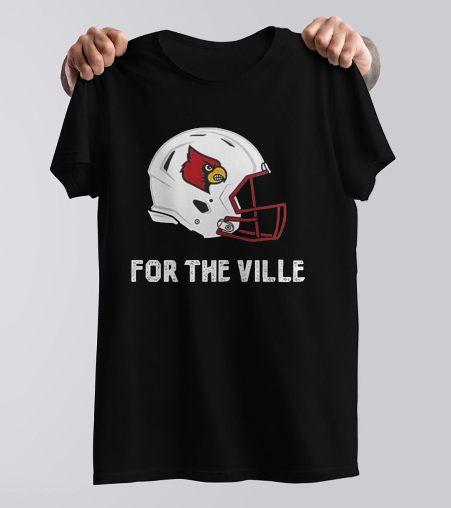 FOR THE VILLE Louisville Cardinals Mascot Helmet T-Shirt