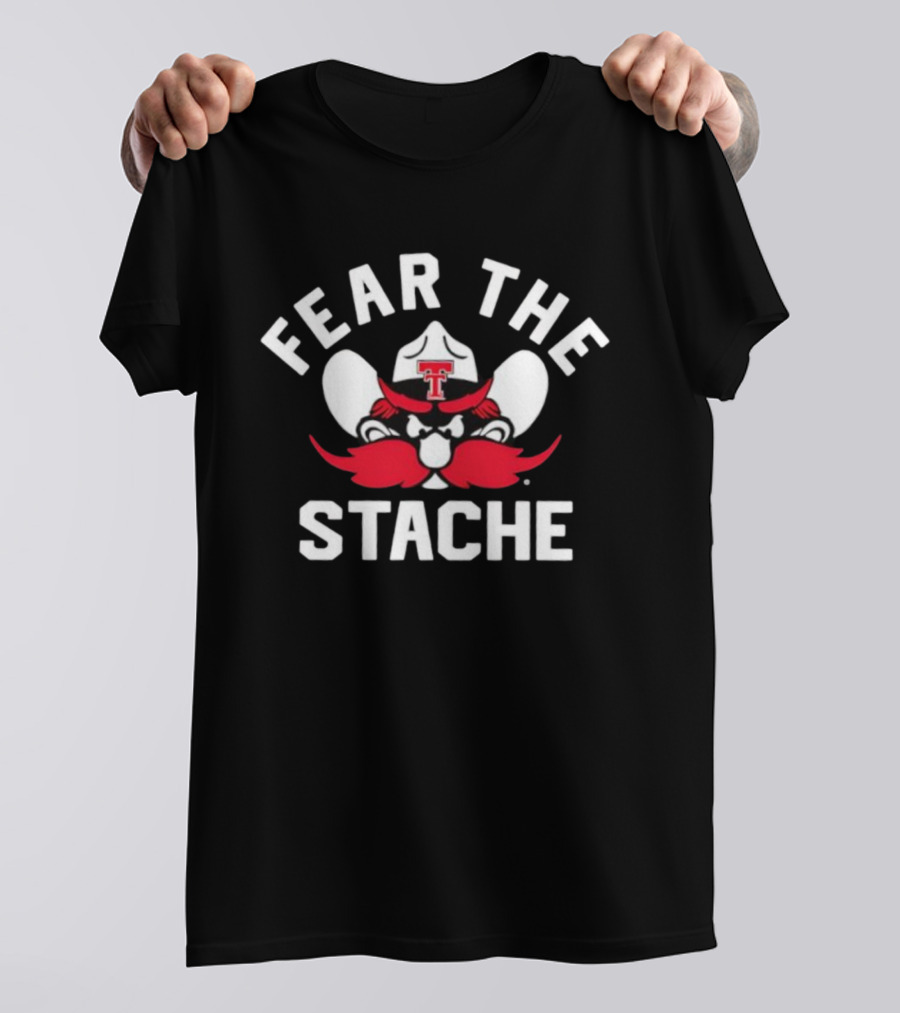Texas Tech Fear The Stache Football NIL Jacob Rodriguez T-Shirt