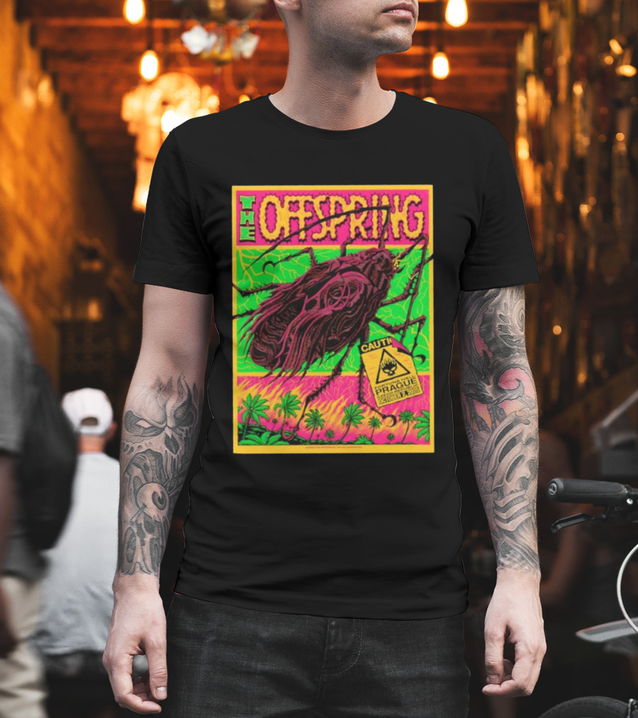 The Offspring Fortuna Hall Prague October 2nd 2025 Caution Insect T-Shirt
