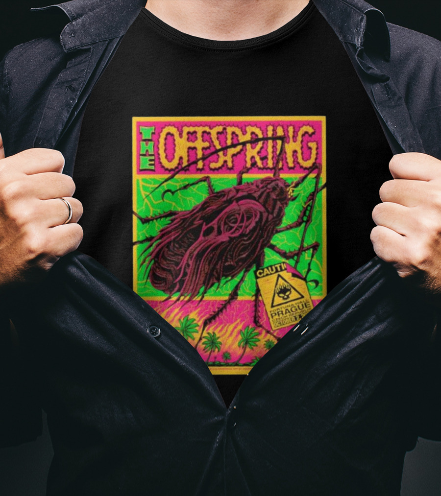 The Offspring Fortuna Hall Prague October 2nd 2025 Caution Insect T-Shirt
