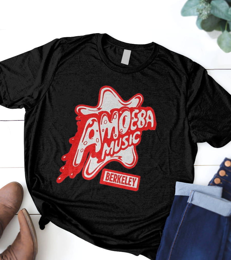 Amoeba Music Berkeley Retro Dripping Logo Marcus Kim T-Shirt