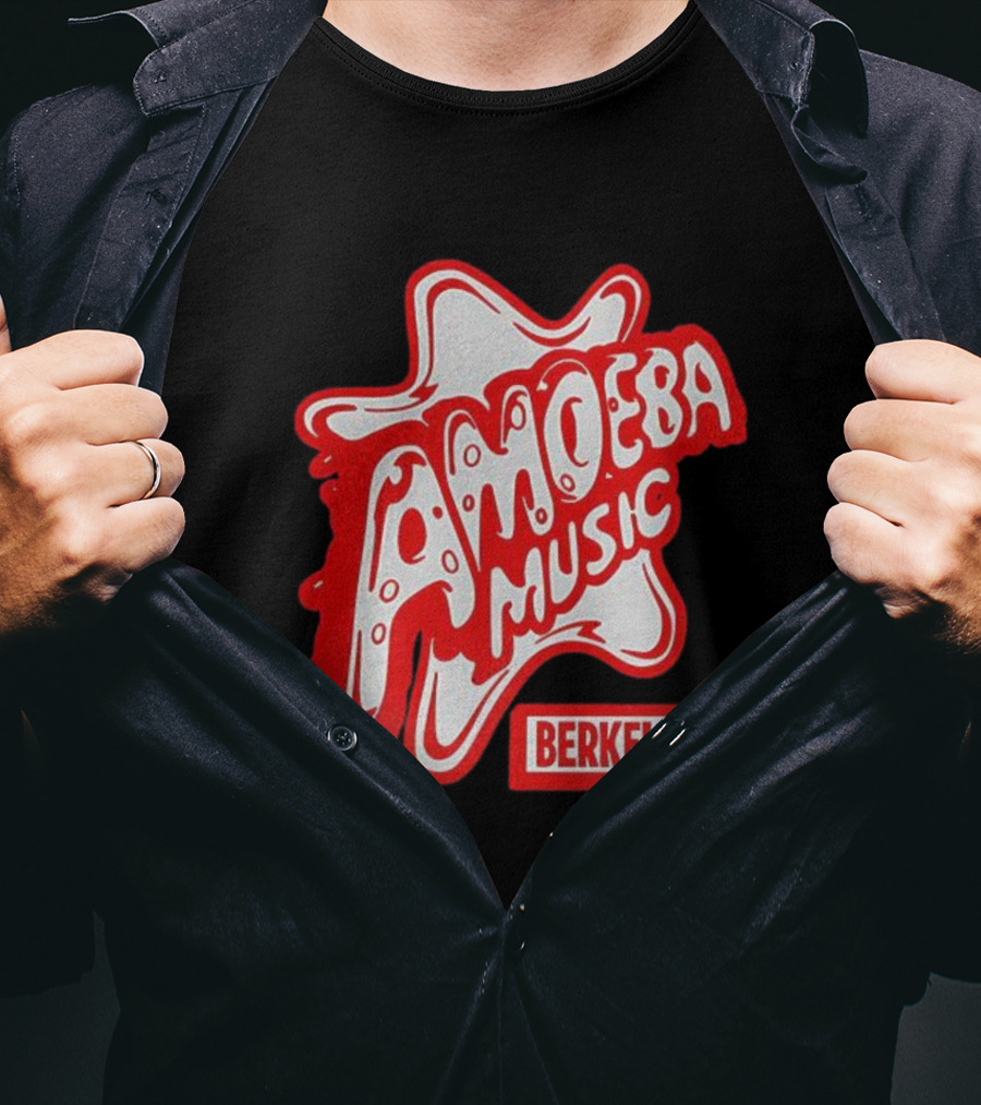 Amoeba Music Berkeley Retro Dripping Logo Marcus Kim T-Shirt