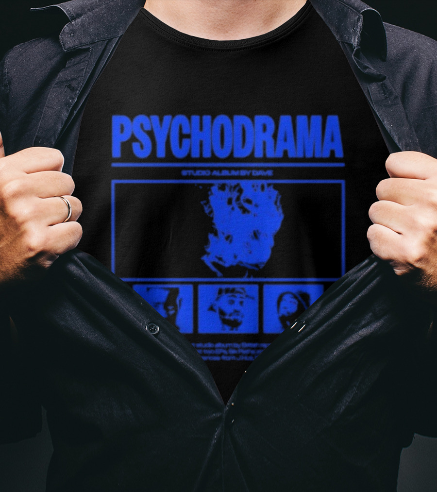 Dave Psychodrama Blue Face Iconic Music Album Art T-Shirt