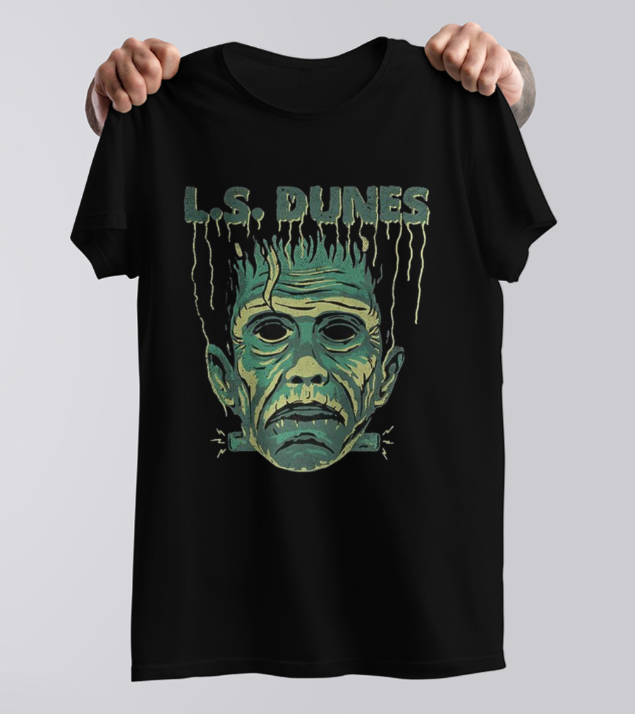 L.S. Dunes Frankenstein Halloween Monster Face T-Shirt