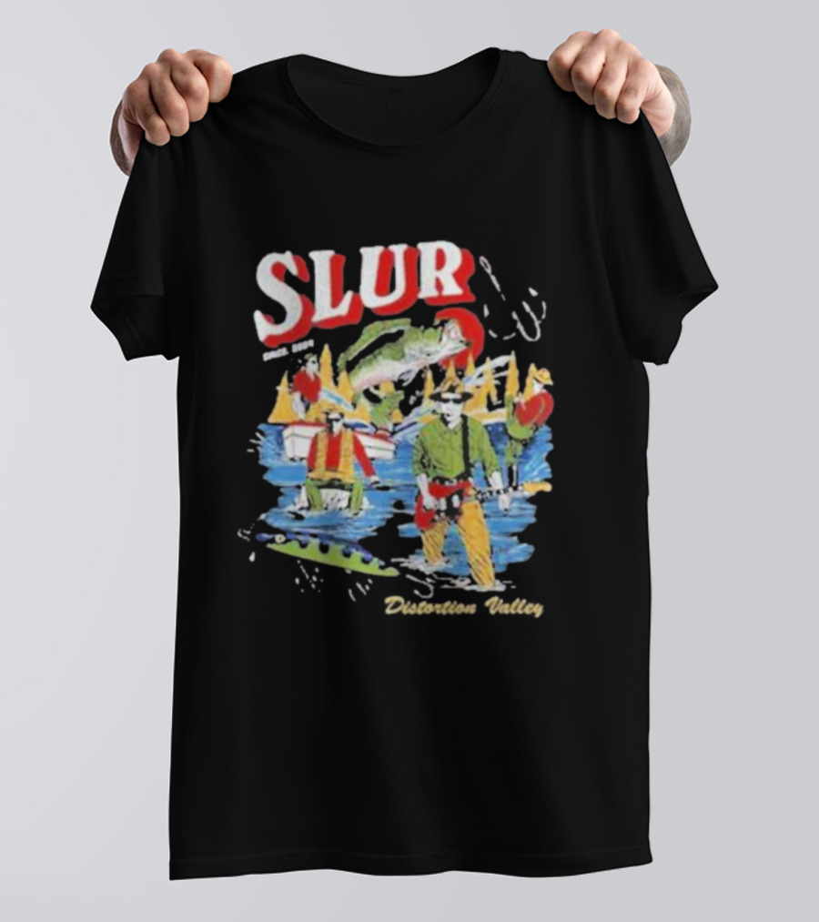Slur Distortion Valley River Adventure Band Surprise T-Shirt