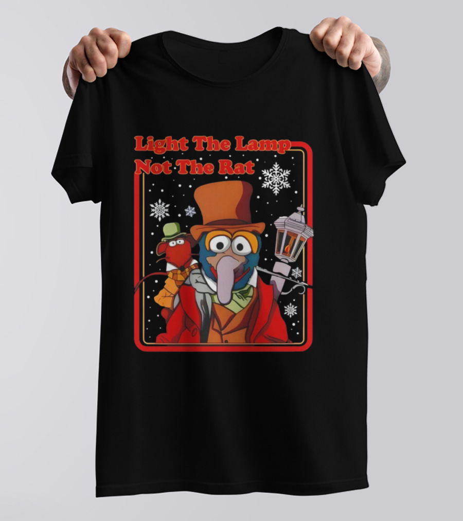 Gonzo Rizzo The Muppets Christmas Carol Light The Lamp Not The Rat T-Shirt