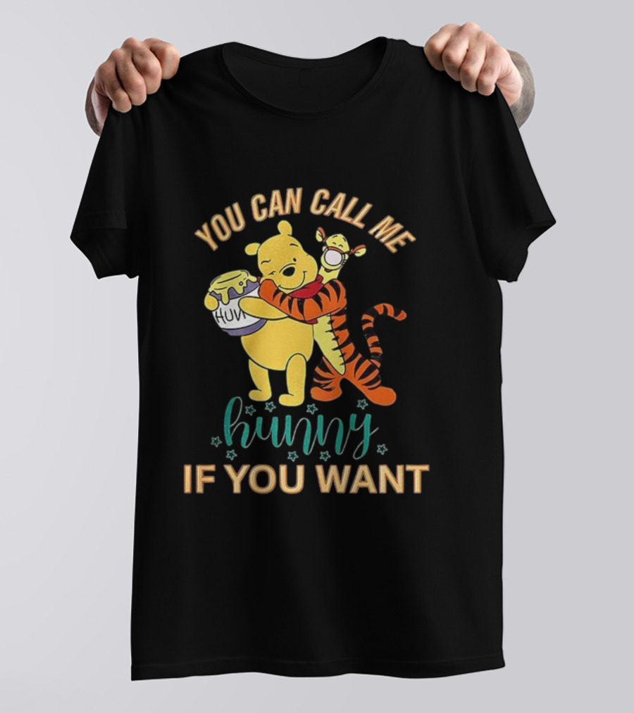 Winnie The Pooh You Can Call Me Hunny Tigger Hugging Image T-Shirt