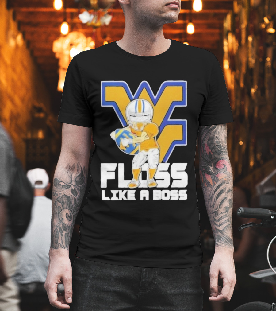 West Virginia Mountaineers Floss Like A Boss Football Celebration T-Shirt