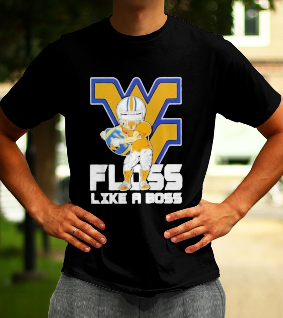 West Virginia Mountaineers Floss Like A Boss Football Celebration T-Shirt