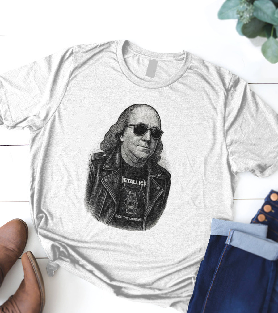 Ben Franklin Metallica Ride The Lightning T-Shirt