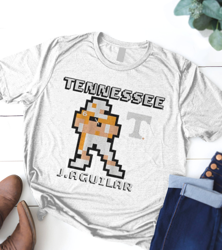 Tennessee Volunteers J. Aguilar Retro 8Bit Football 2025 T-Shirt